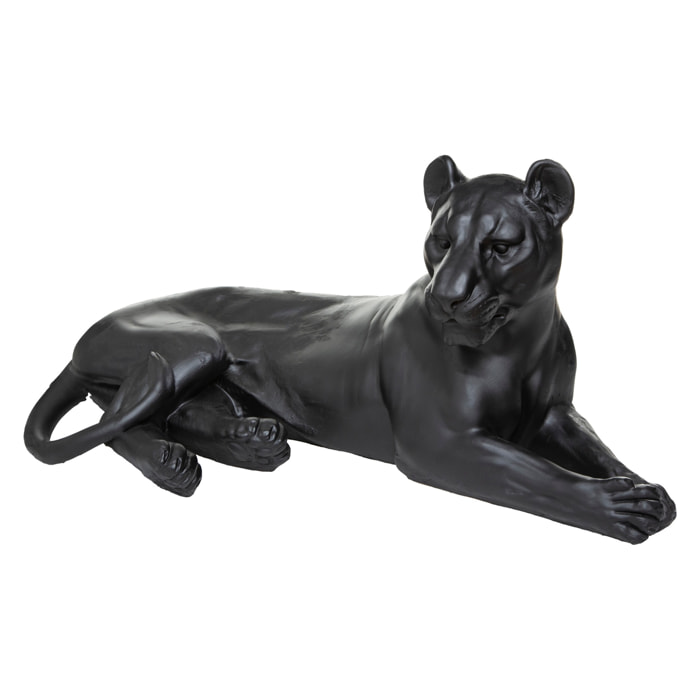 Estatuilla Leopardo acostado resina H.38 cm