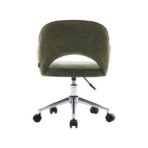 Chaise de bureau enfant à roulettes ajustable tissu chenille JIM KID