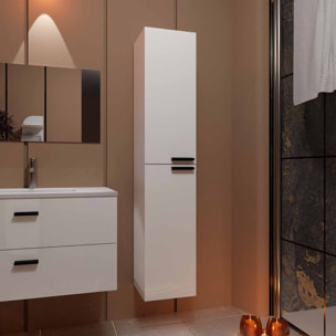 Colonne Blanche 30x30x150 cm - Bois MDF Blanc Brillant - BOX-IN