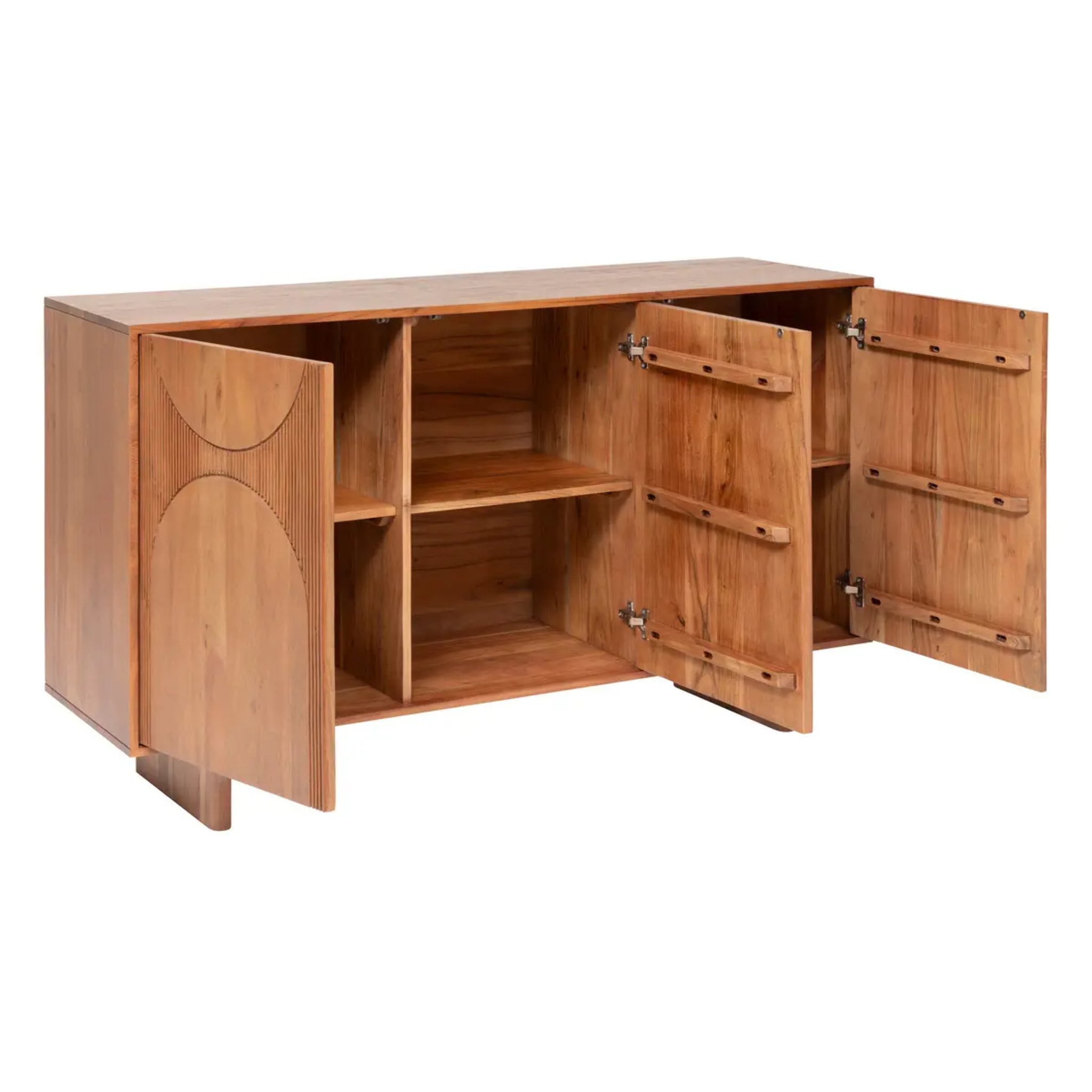 Buffet 3 portes "Nanda" acacia marron 150x90,5cm