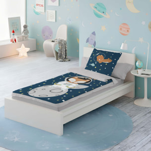 Cool Kids - Saco Nórdico Estampado - Infantil - Con cremallera - Incluye 1 Funda de Almohada - 100% Algodón - Neil