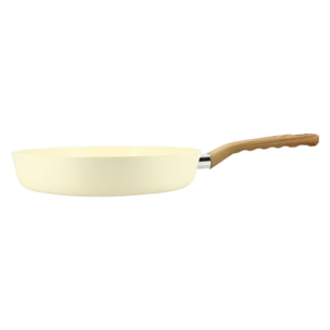 Poêle 28cm avec revêtement céramique crème - tous feux COLORAMA