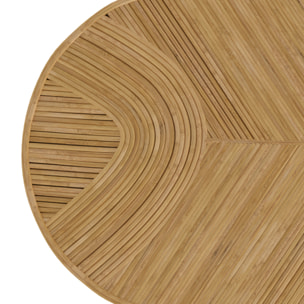 Table basse ovale en rotin naturel - Hélène