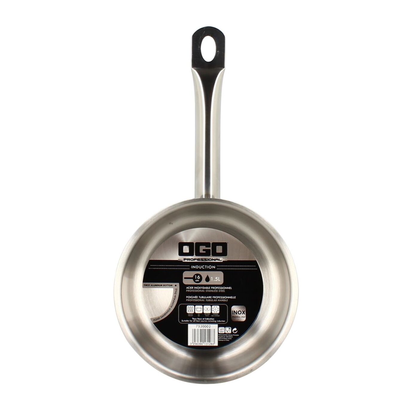 Casserole professionnelle acier inoxydable 16cm - tous feux  PROFESSIONNEL