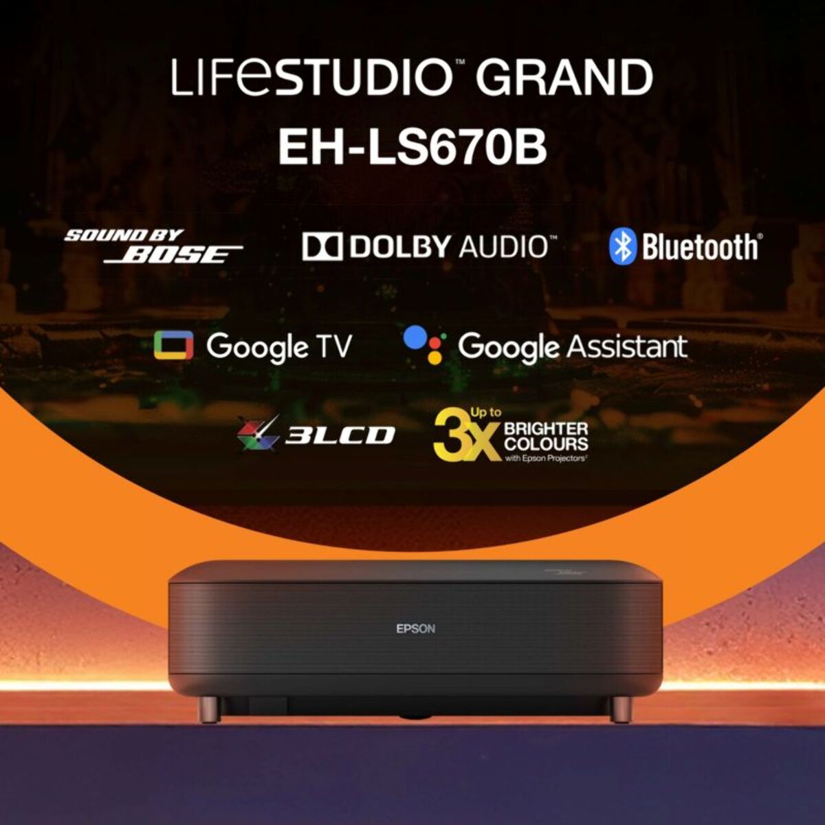 Vidéoprojecteur home cinéma EPSON EH-LS670B 2025 4K PRO UHD, Google TV