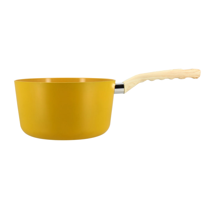 Casserole en revêtement céramique 20cm jaune - tous feux COLORAMA