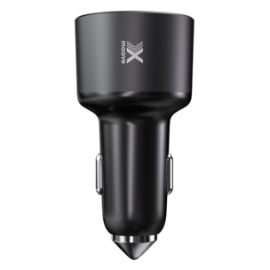 Chargeur allume-cigare XMOOVE 100W USB-A et USB-C