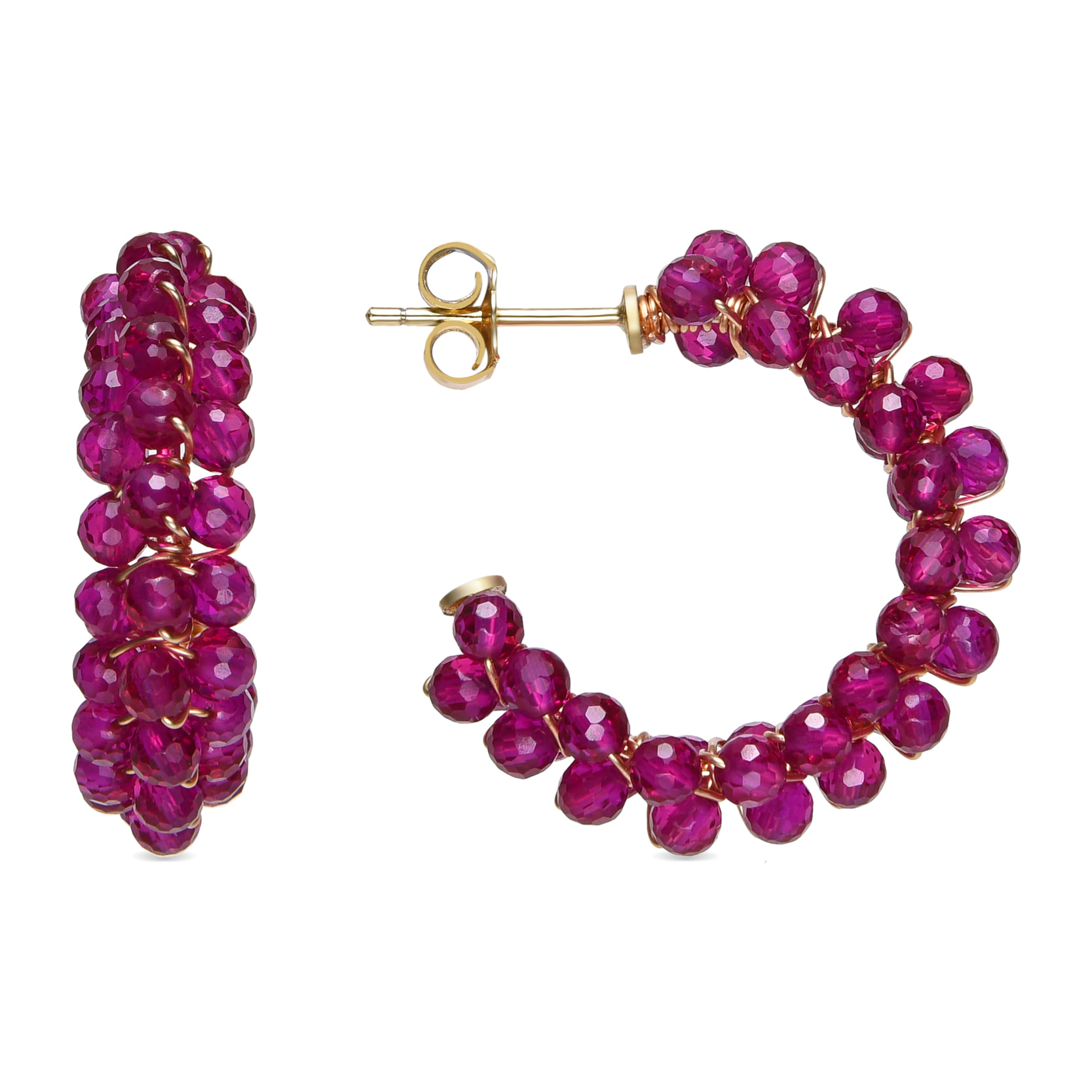 Pendientes Siran acabado oro amarillo 18k