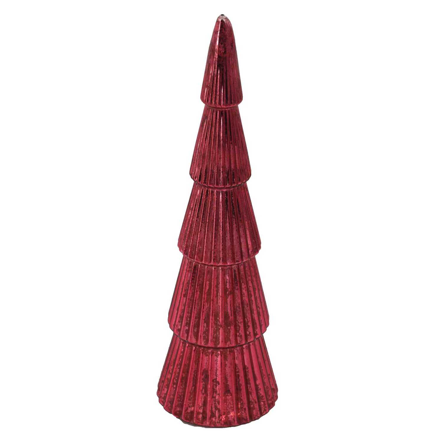 Albero in vetro led bordeaux cm ø12h36