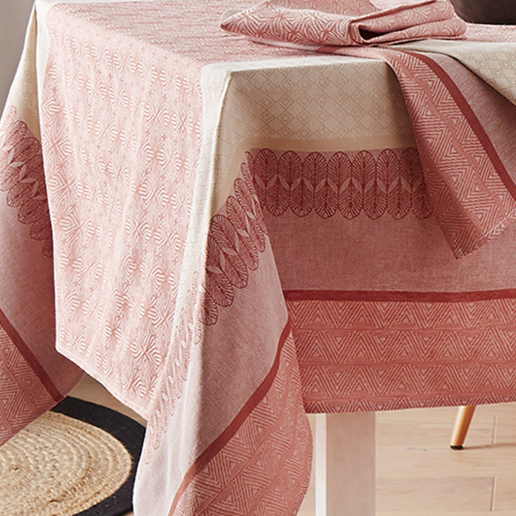 Nappe enduite Charleston - Orange corail