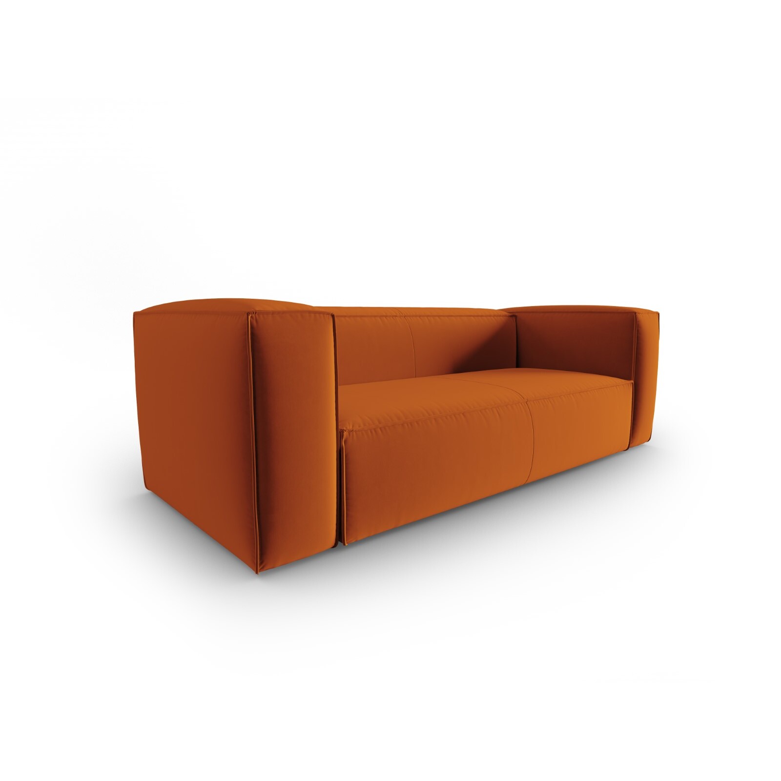Canapé "Mackay" 3 places en velours terracotta