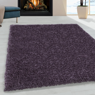 SYDNEY - Tapis shaggy uni à poils longs violet - SYD3000VIO