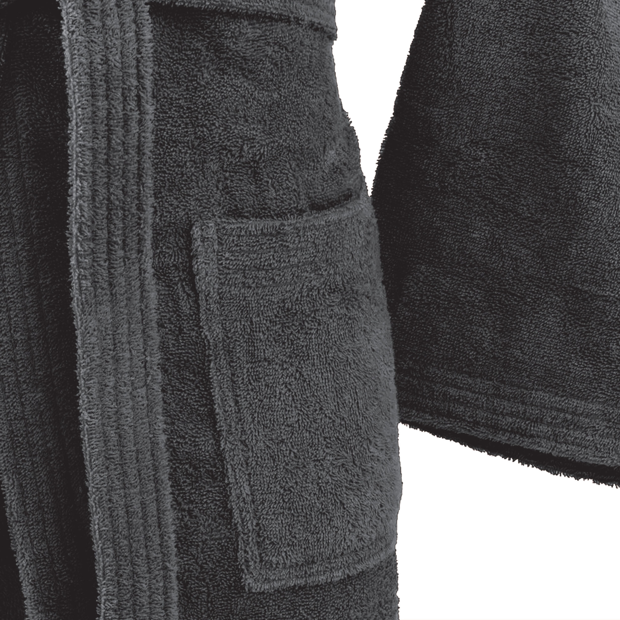 Bassetti Morbido Accappatoio 360 gr con Cappuccio 100% Cotone Uomo Donna Spugna Taglie Forti - ITALY Designed - Collezione VIVIAN - FUMO FA