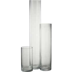 J-Line vase Cylindrique - verre - transparent - large - 60.5 cm de hauteur