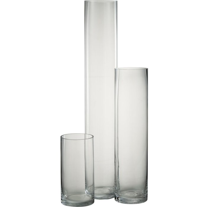 J-Line vase Cylindrique - verre - transparent - large - 60.5 cm de hauteur