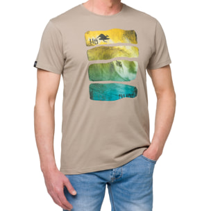 T-shirt WAVES 100% cotone Khaki