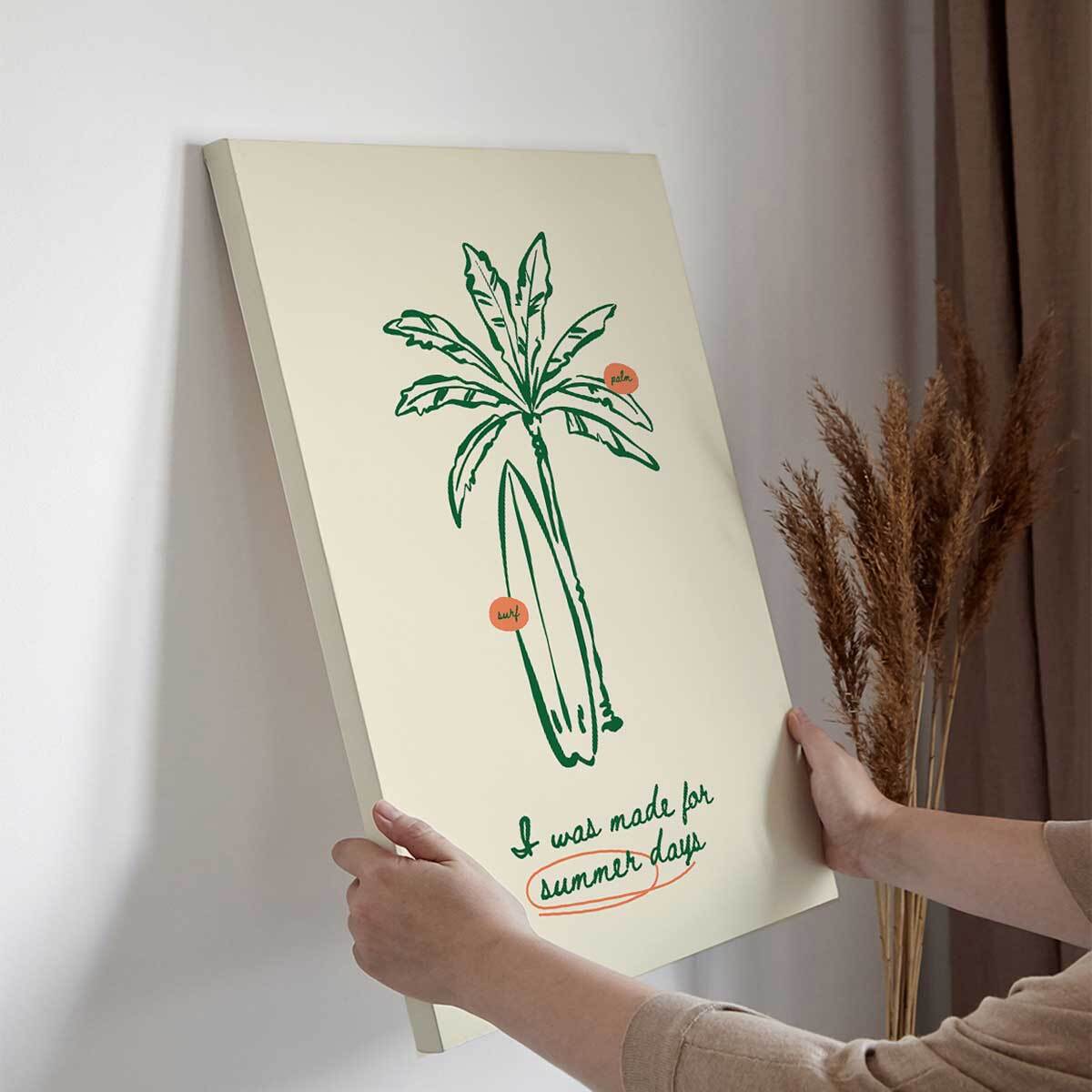 Tableau palmier Summer Days Toile imprimée