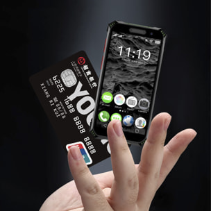 DAM Smartphone robusto  MINI S10 Max 4G, Android 10.0, 4 GB RAM + 128 GB. Schermo da 3,5''. IP68 3 LIVELLO PROVA (Anticaduta, Polvere, Acqua).Doppia SIM card. 5,3x1,75x10,8 cm. Colore nero