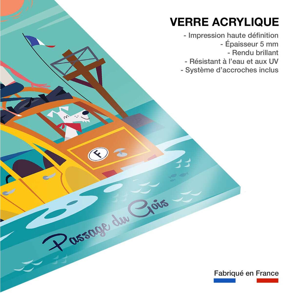 Tableau road trip à noirmoutier Tableau plexiglas