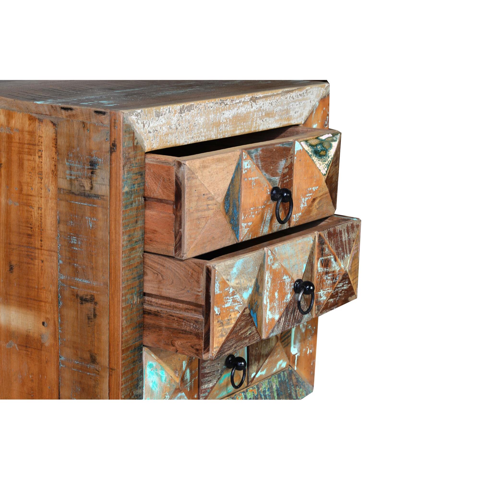 Mesita - Madera reciclada y Hierro - 50x40x60cm