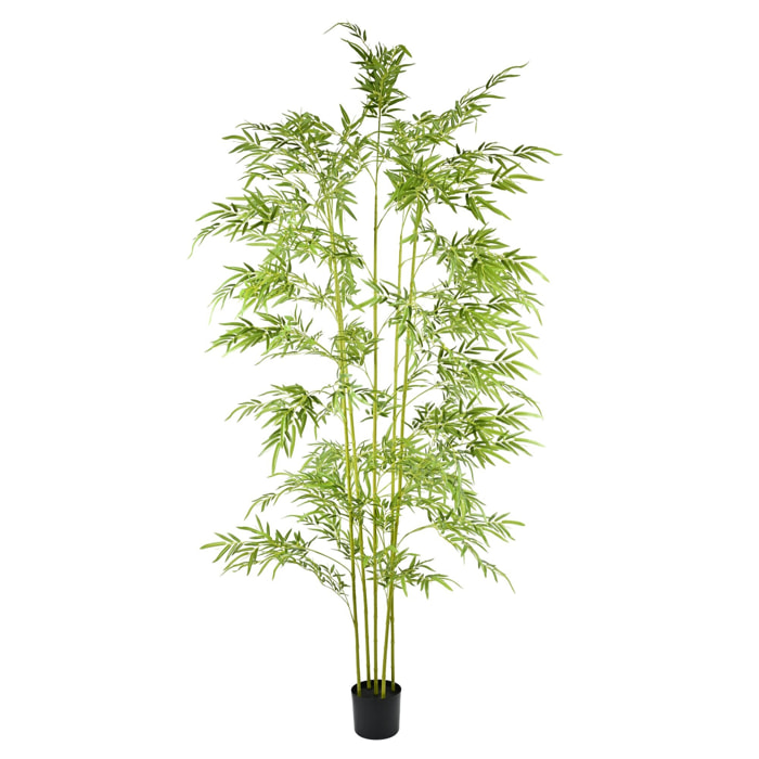 Bambú Artificial 235cm - Planta decorativa grande Realista con cañas naturales para Hogar ideal para Interiores