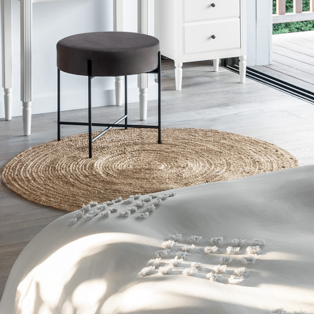 Tapis en jute D120 cm