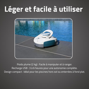 Bestway Robot piscine sans fil Jade nettoyage fond plat 15 m² max