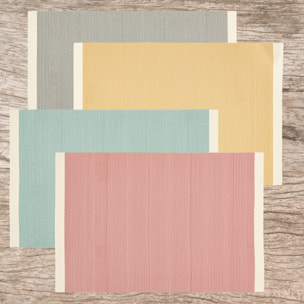 Set de table tissé avec liseré - Jaune