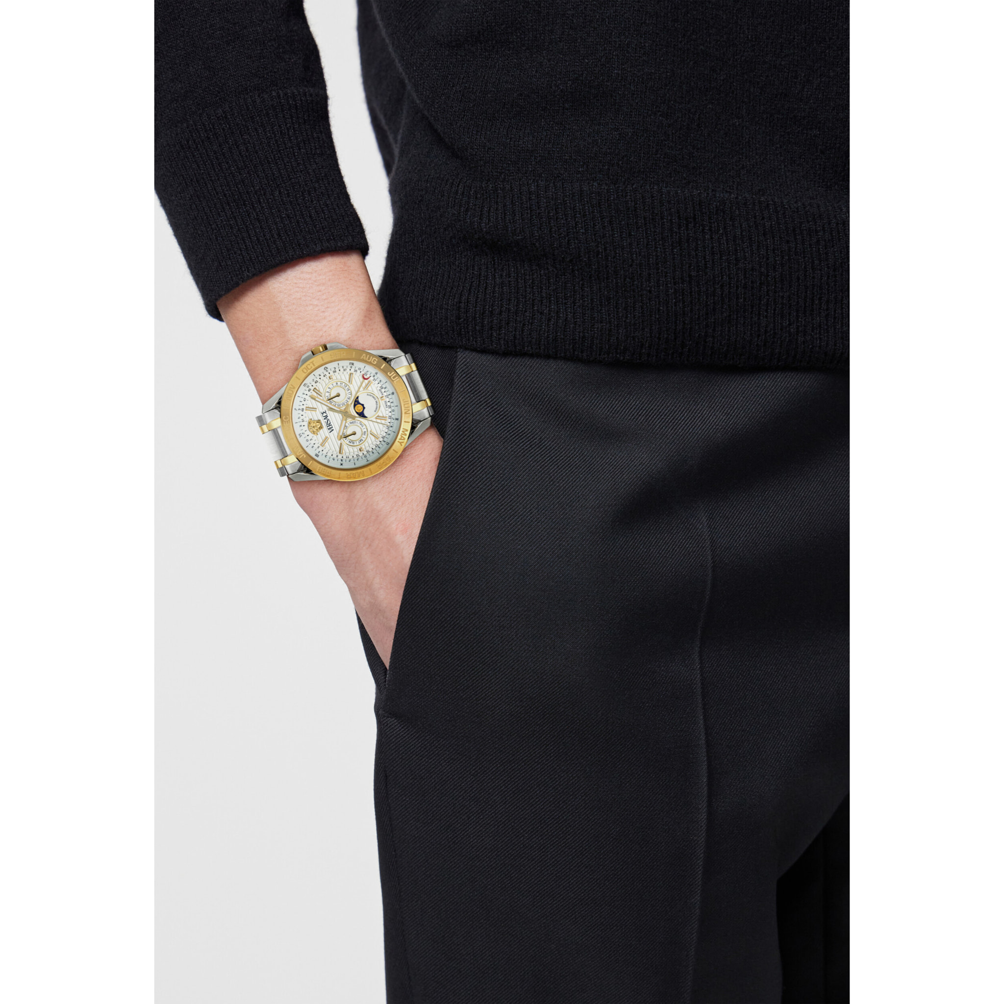 Versace Orologio Analogico Al Quarzo V-Galaxy Moonphase