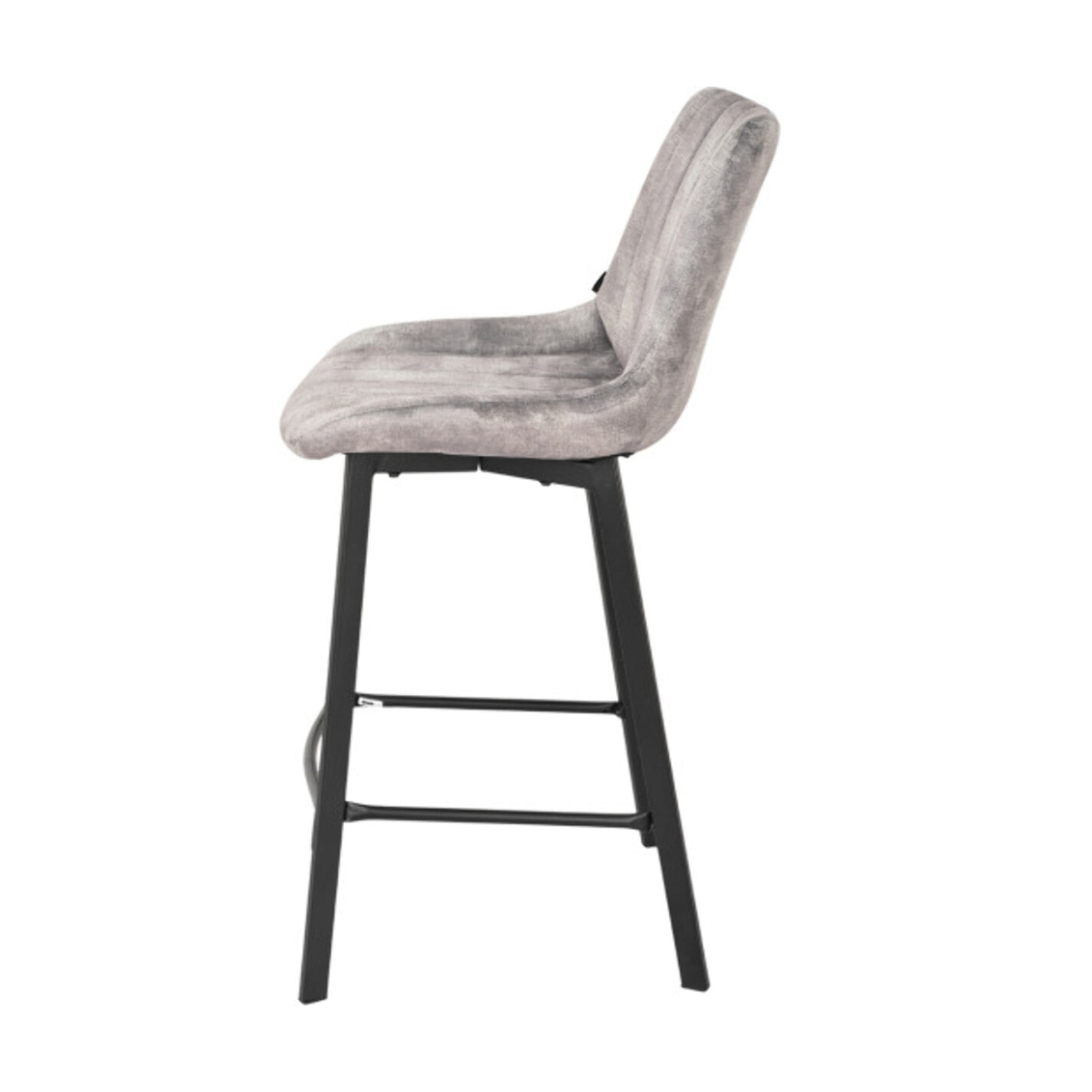 Tabouret de bar rembourré et capitonné en velours - EMMA 2