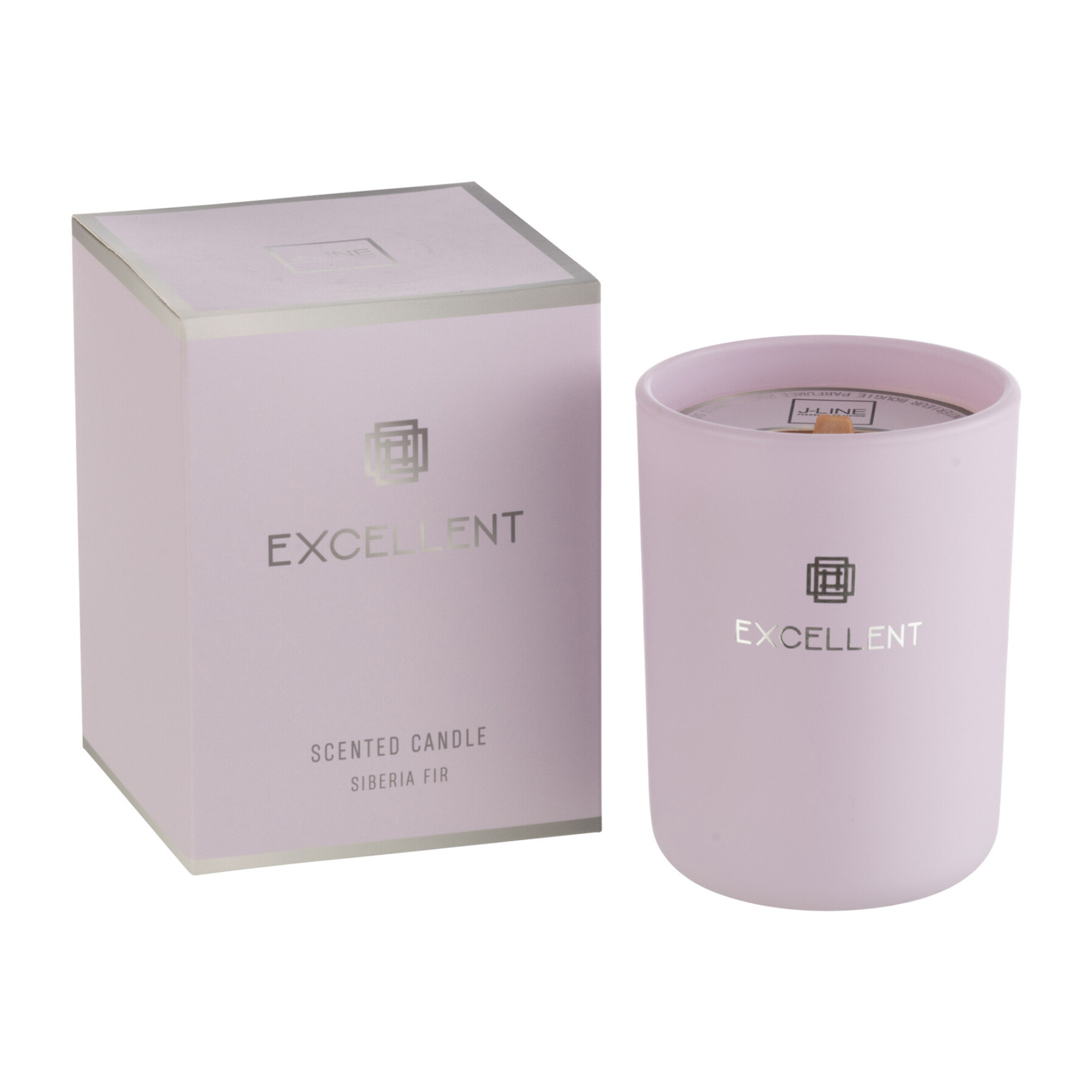 J-Line bougie parfumée Excellent - Siberia Fir - verre - lila - small - 50H