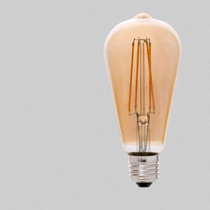 Lampadina DECORATIVA FILAMENTO LED AMBRA E27 4W 2200K