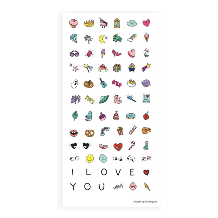 Magic Nails - Set de 72 Stickers pour Ongles
