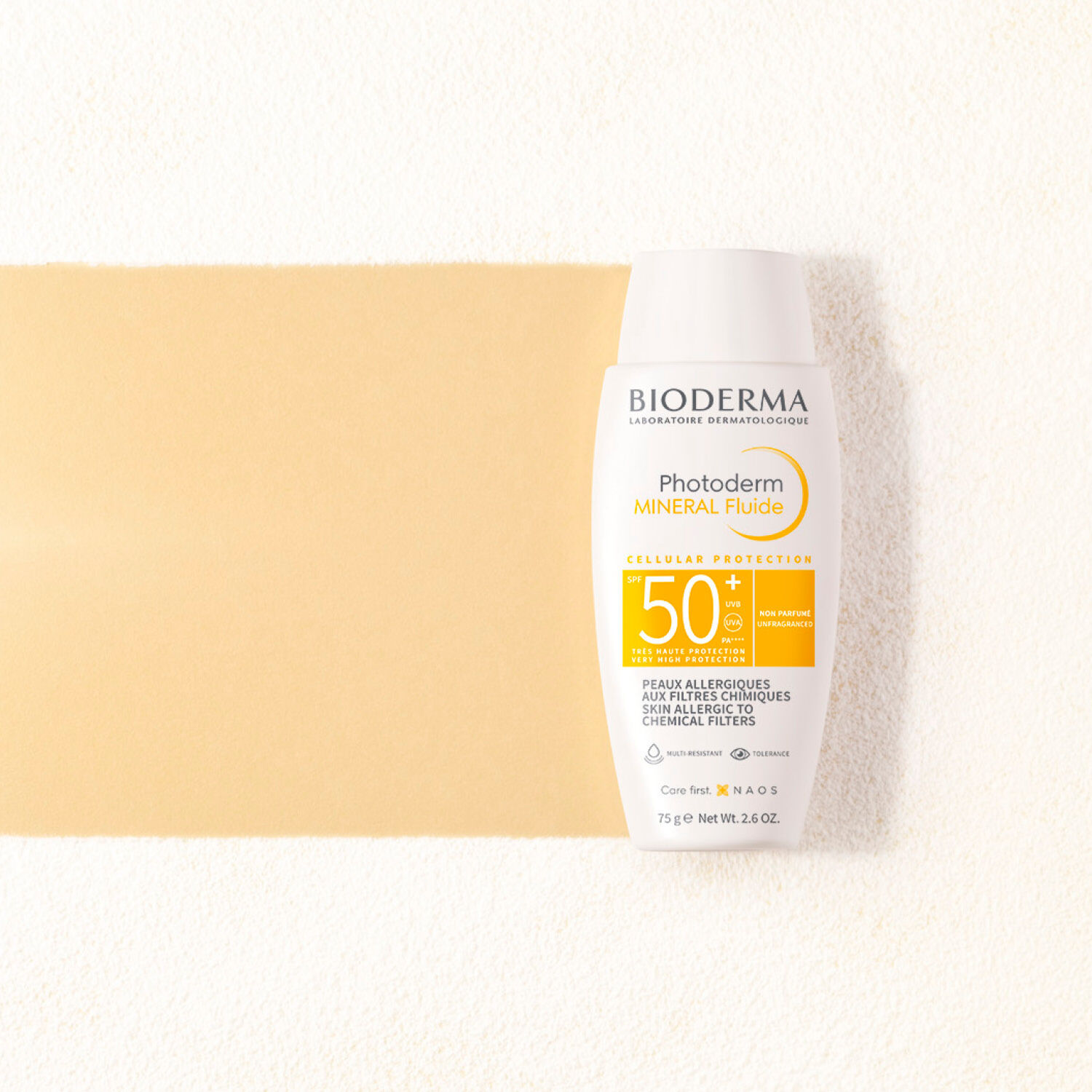 Photoderm Mineral - Fluide Pour Peaux Allergiques aux Filtres Chimiques - SPF50+ 75G