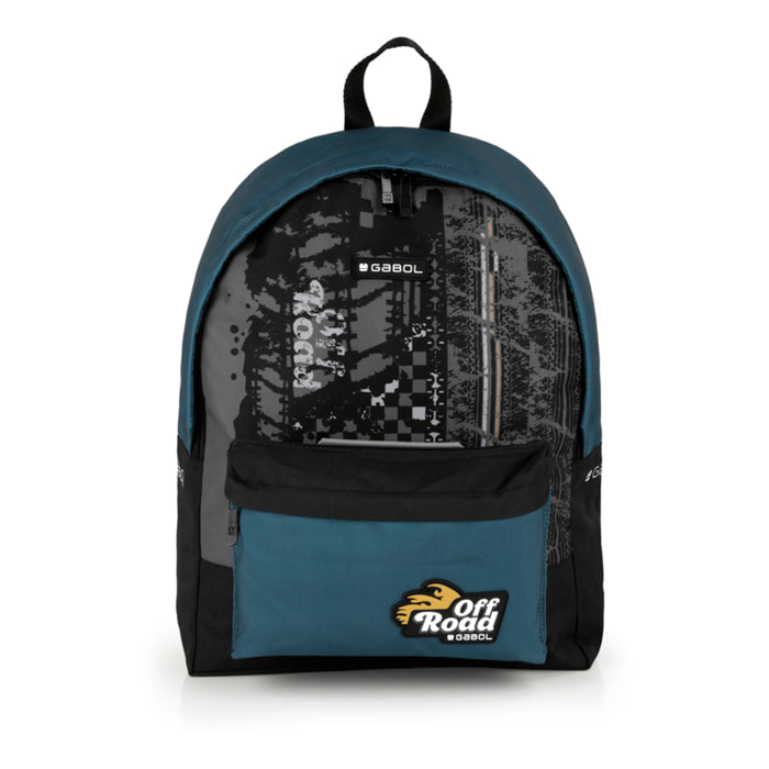 Mochila Gabol ROAD azul y negra y resistente al agua