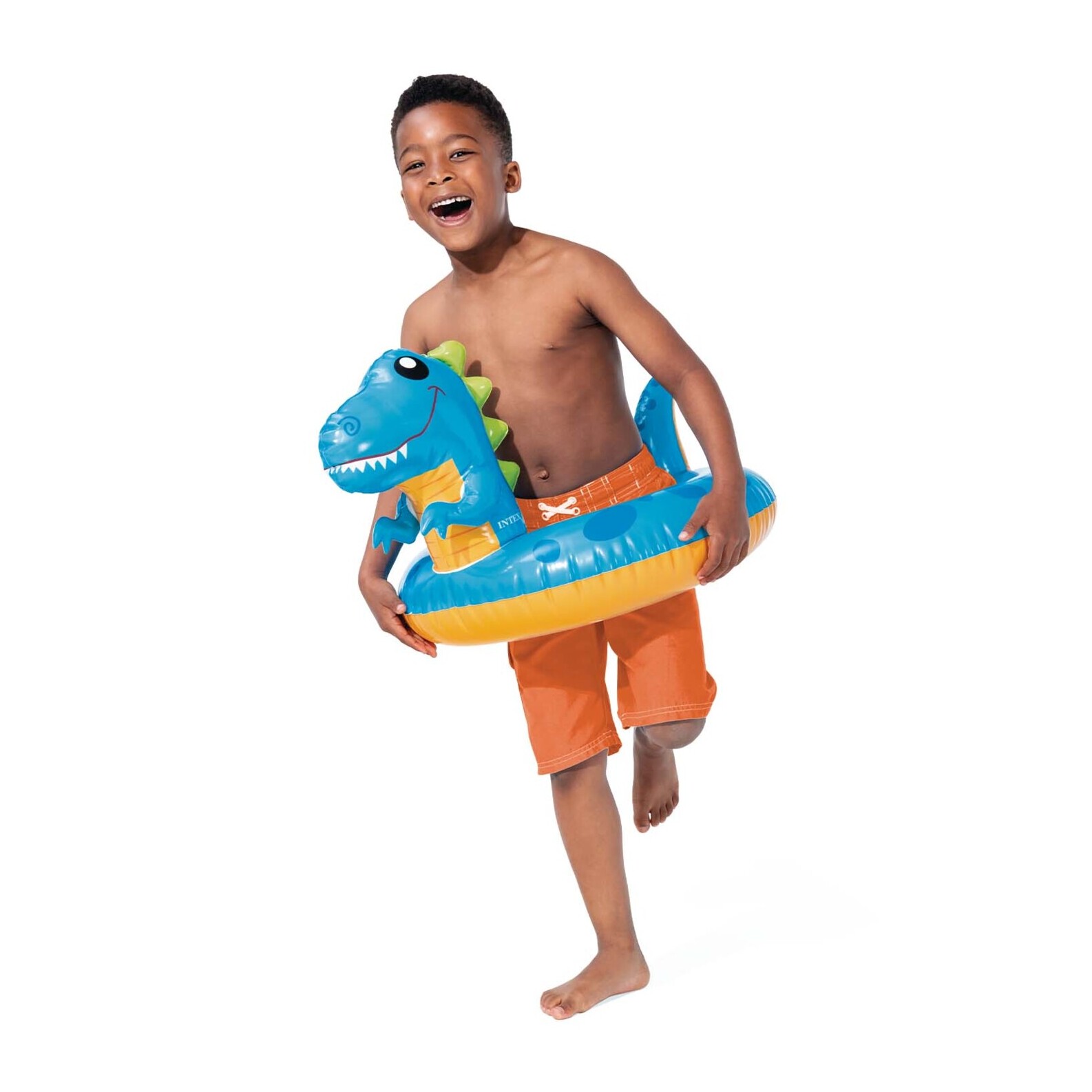 Intex Salvagente Gonfiabile Animali Assortiti, 1 pezzo, PVC, Multicolore, Dinosauro 81x58 cm, Lama 85x58 cm, U