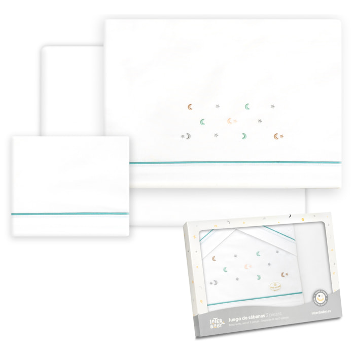 Triptico Coche Estrella Luna Multicolor Bco/Verde