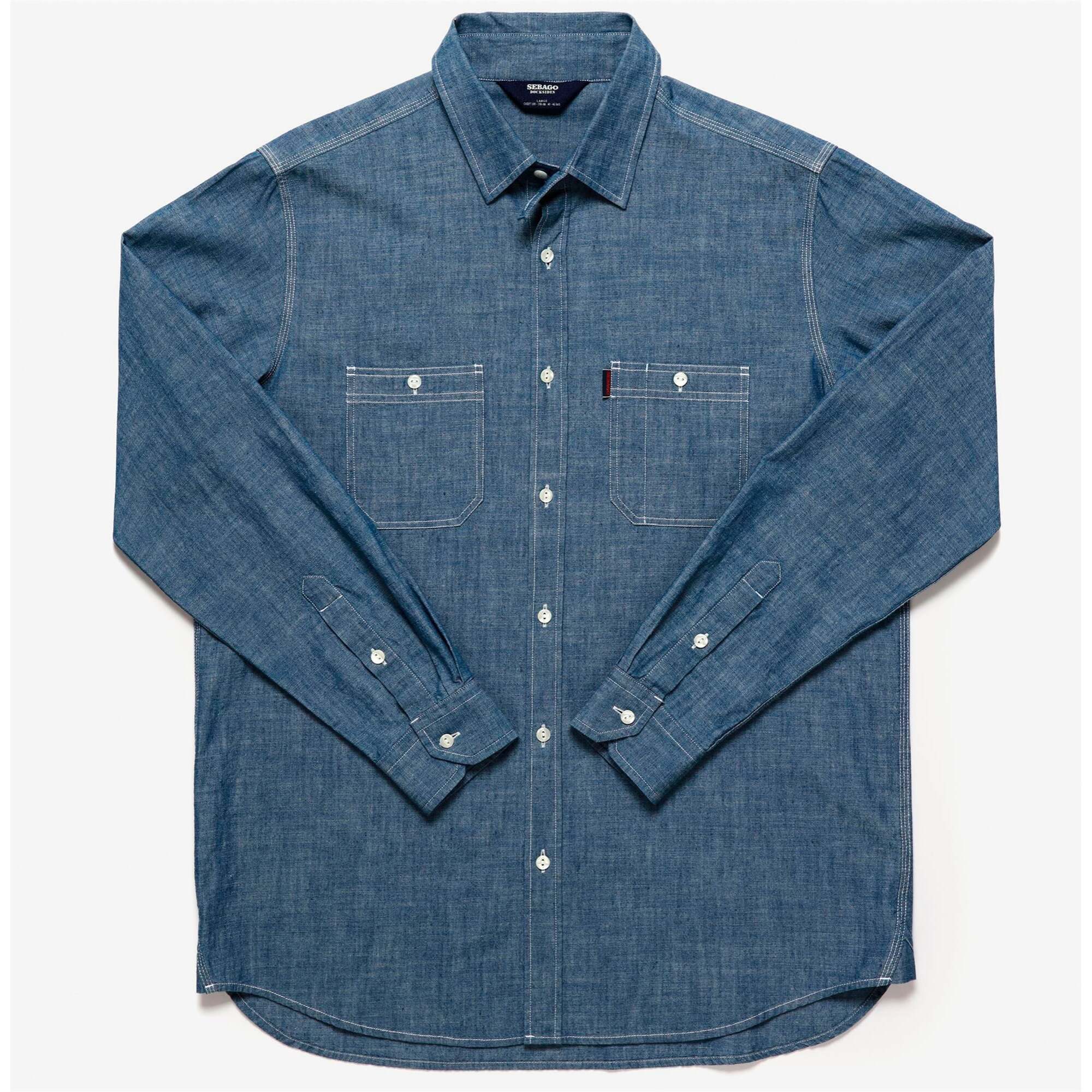 Camicie Sebago Uomo Blu SHEETBEND