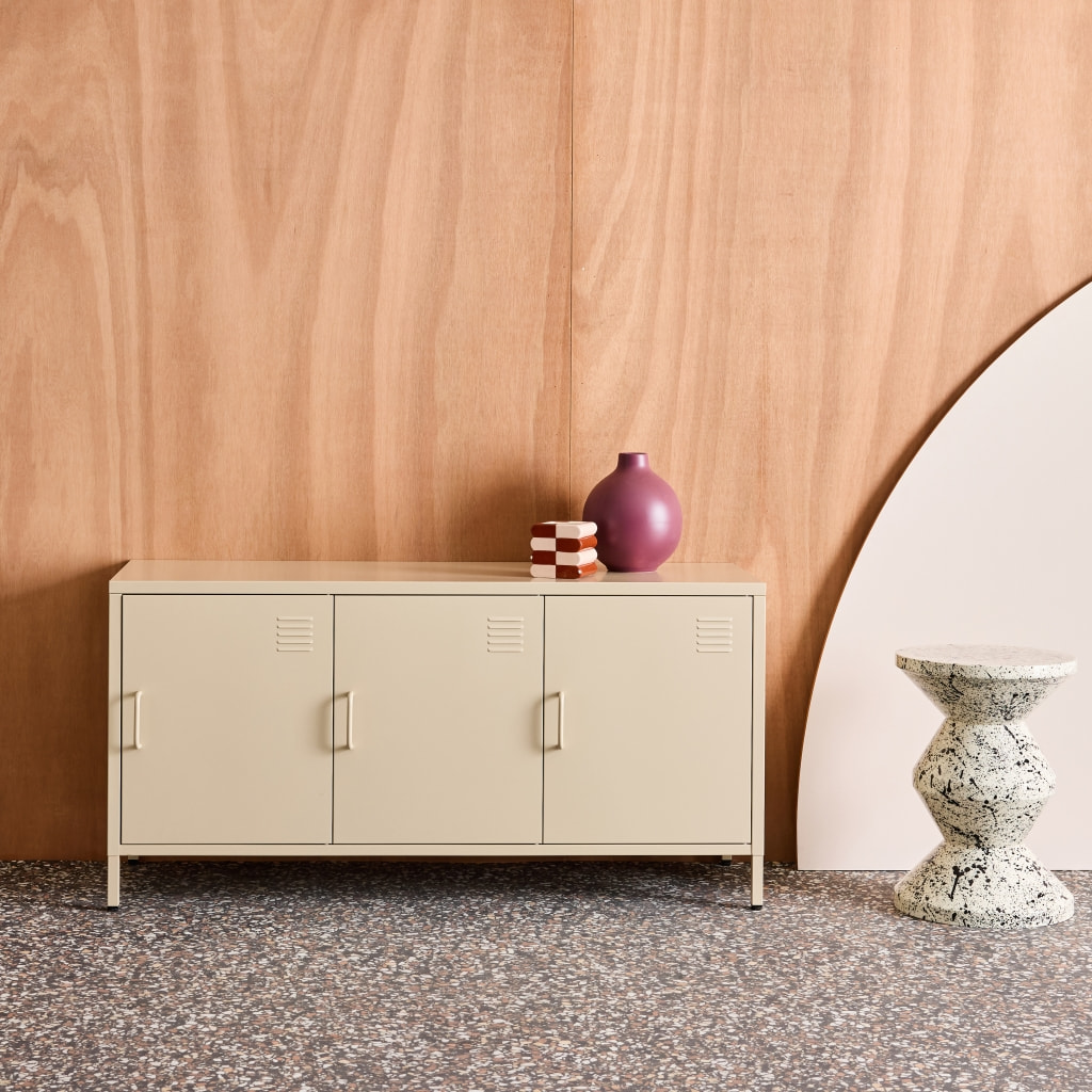 Meuble TV industriel métal 3 portes 120cm ALABAMA