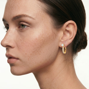 Pendientes de Circonita Brillante acabado en oro amarillo de 18k
