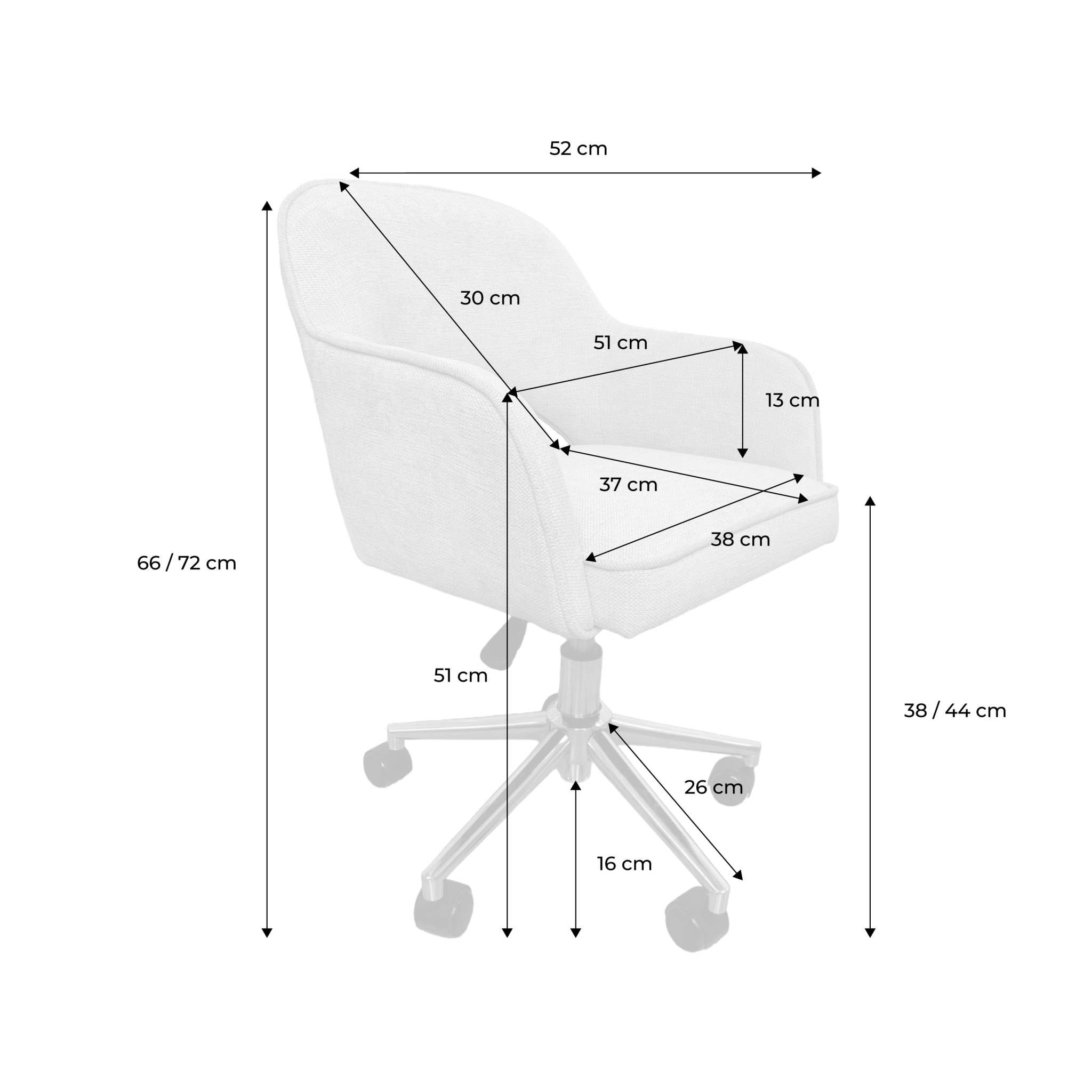 Chaise de bureau enfant à roulettes ajustable tissu chenille JIM KID