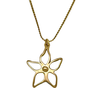 Collar 40m cola ratón latón Irregular Blom dorado