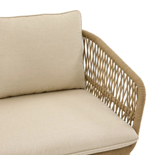 Canapé de jardin Orissa 2 places beige