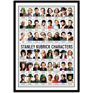 Affiche - Stanley Kubrick characters - Olivier Bourdereau