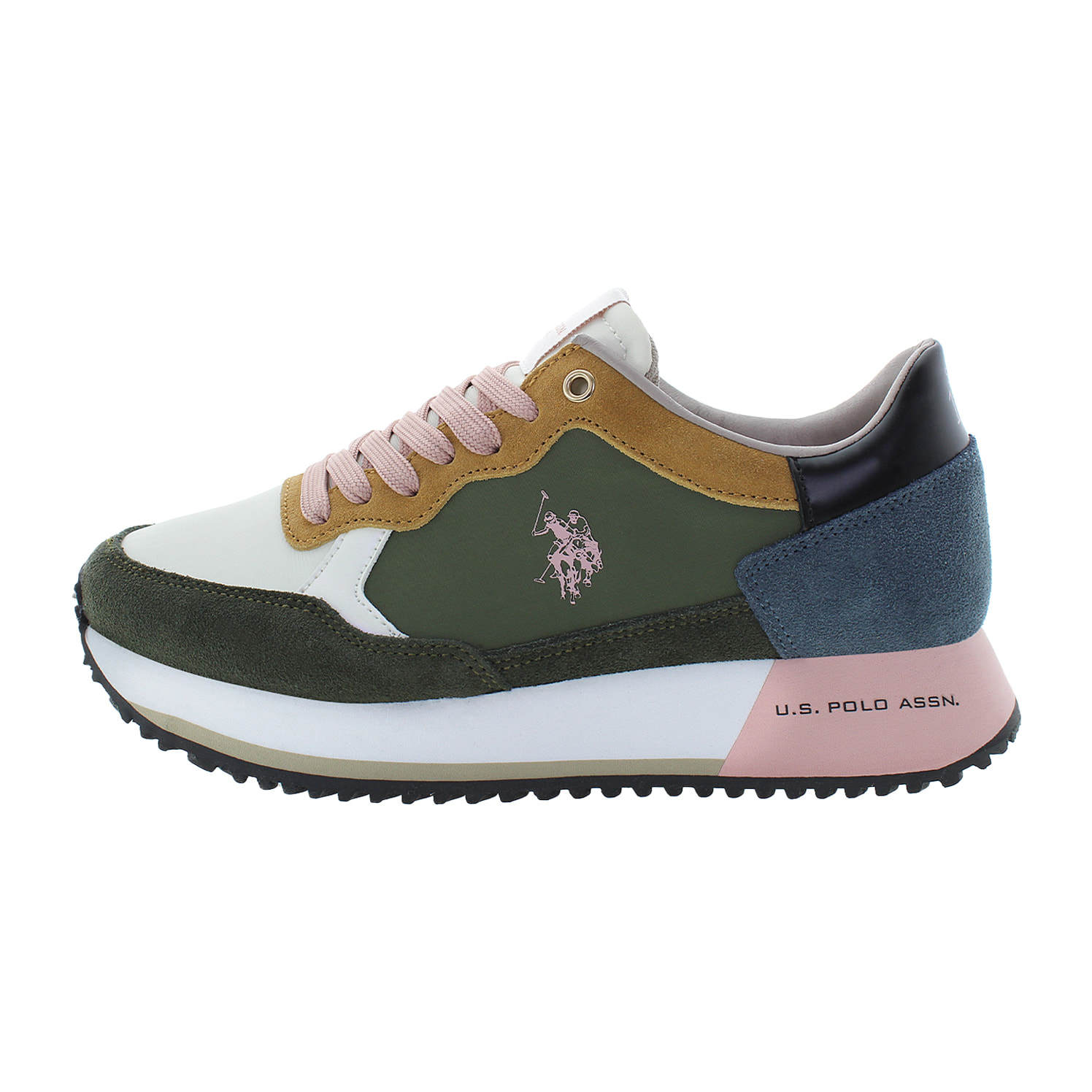 Sneakers U.S. Polo Assn. verde-bianco sporco