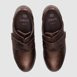 Zapatos de Piel - Bronce - Tacón: 3 cm