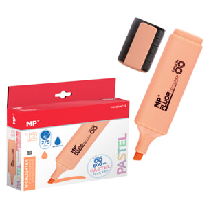 PACK 12 MARKER LONG LIFE PALE ORANGE