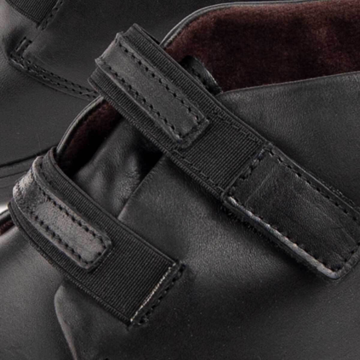 Botín De Cuña - Negro - Altura: 4 Cm