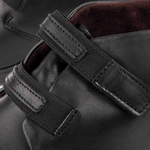 Botín De Cuña - Negro - Altura: 4 Cm