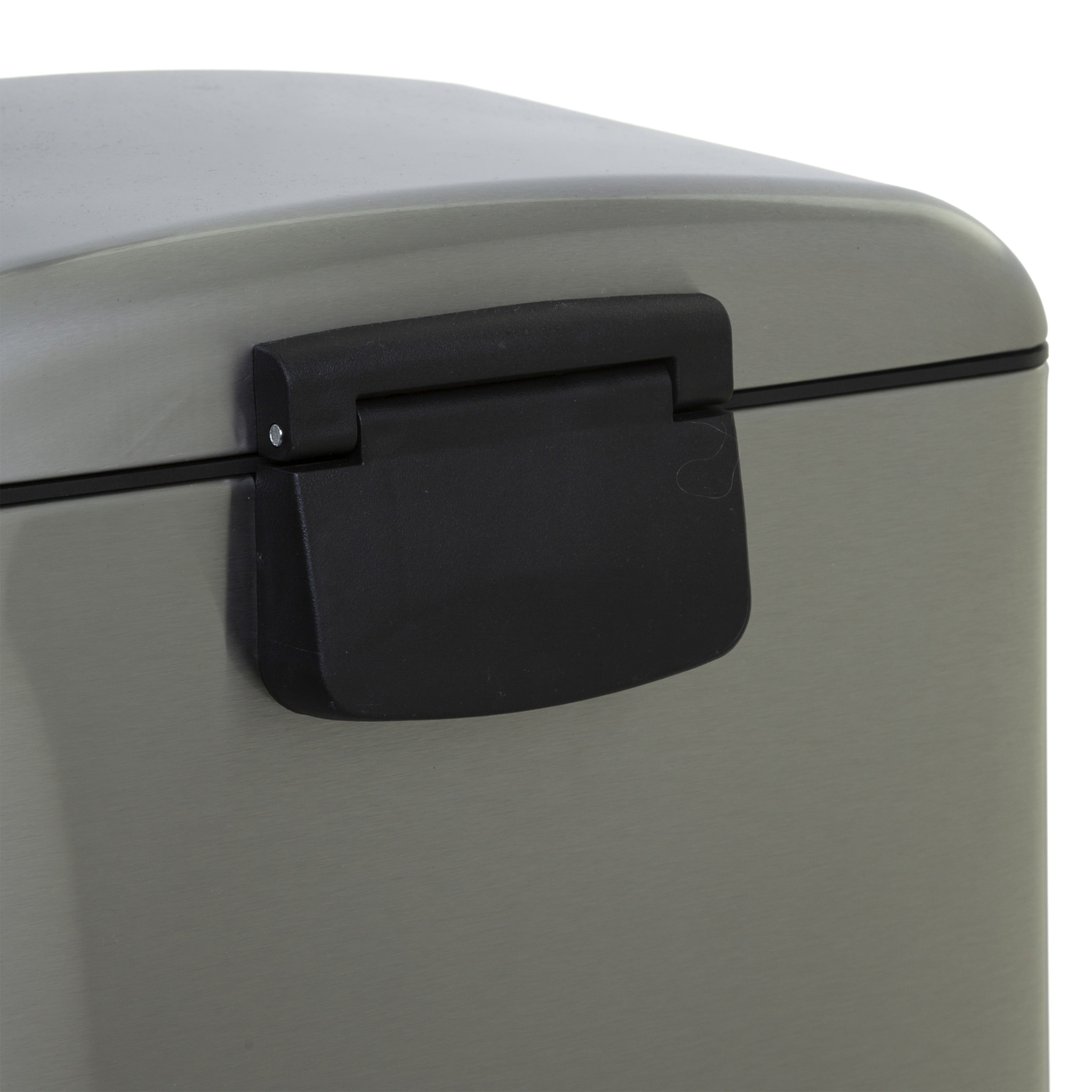 Papelera / cubo de basura / contenedor de residuos con pedal de metal 30l inoxidable